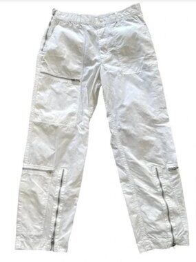 Helmut Lang incredible Y2K archive cargo utility pants in white, size 4.